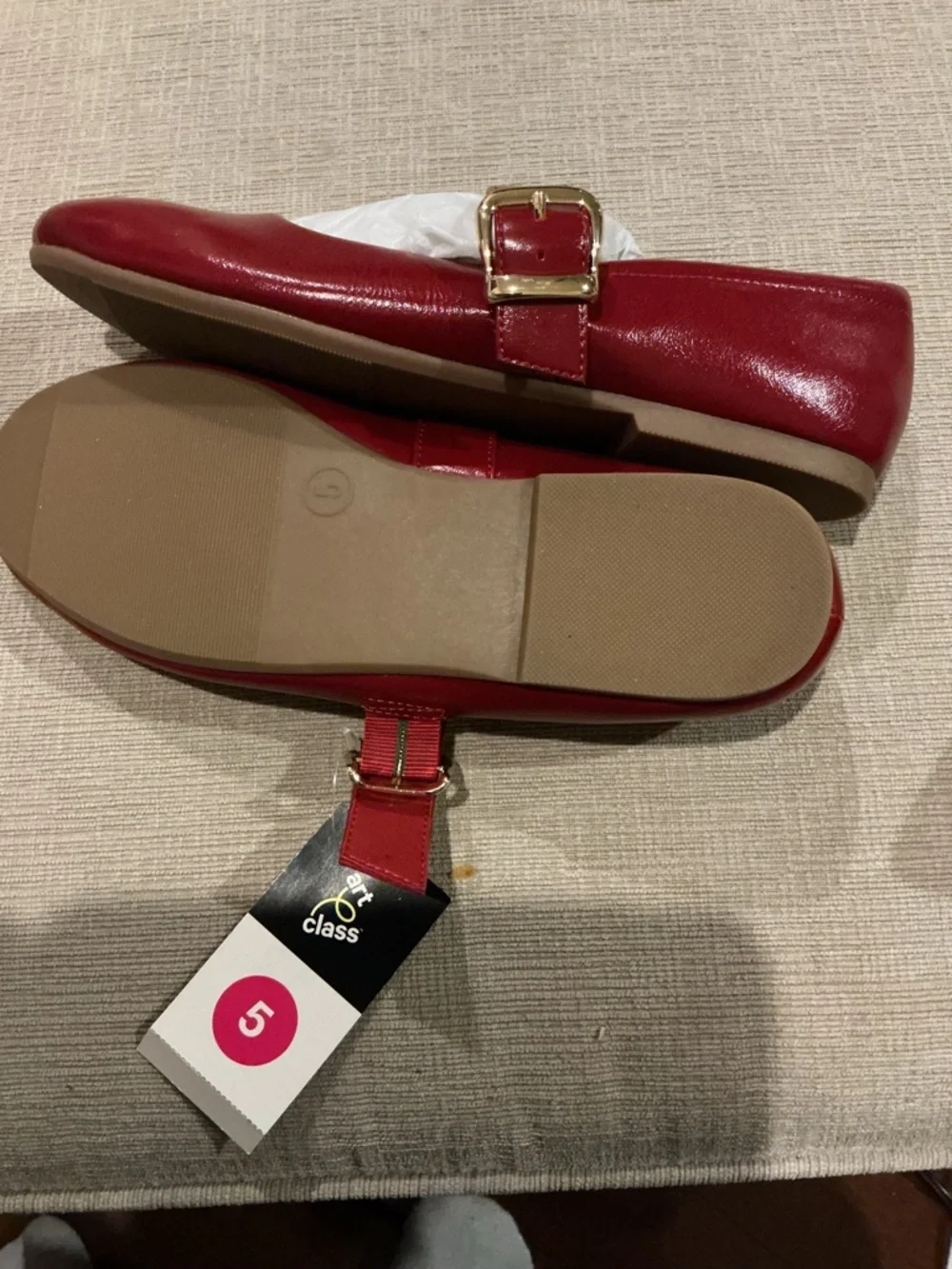 Buy one get one 50% off Faux Leather, Cushioned Insole, Textured Outsole